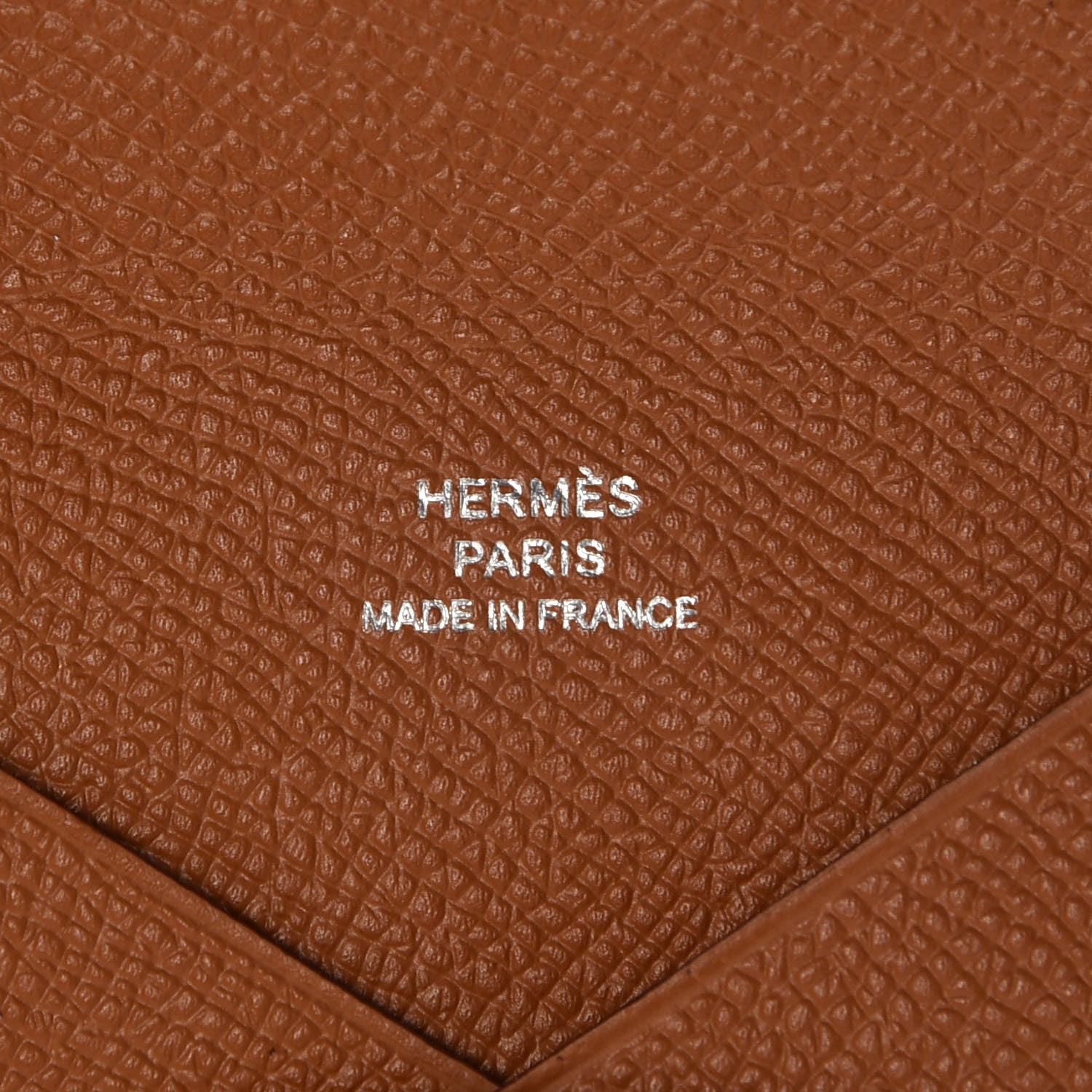 Hermes Epsom Calvi Card Case Gold 6 of 9
