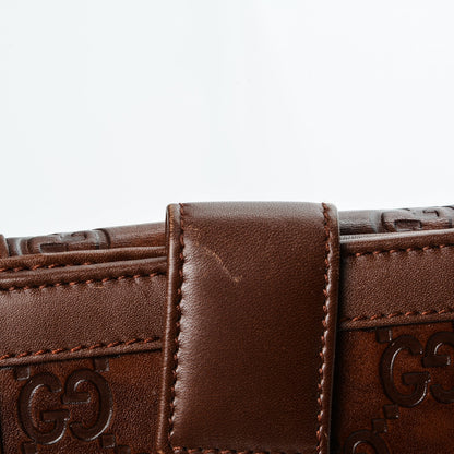 Gucci Guccissima French Flap Wallet Brown 10 of 11