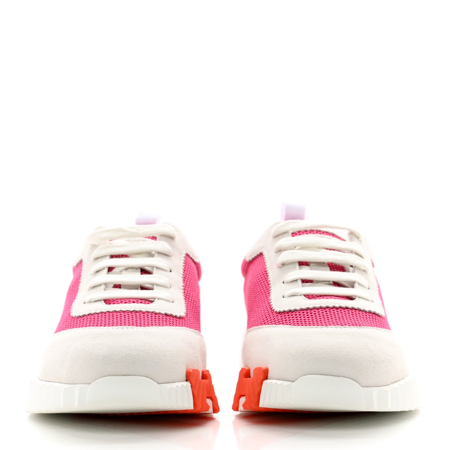 Air Mesh Suede Goatskin Bouncing Sneakers 40 Rose Multicolor