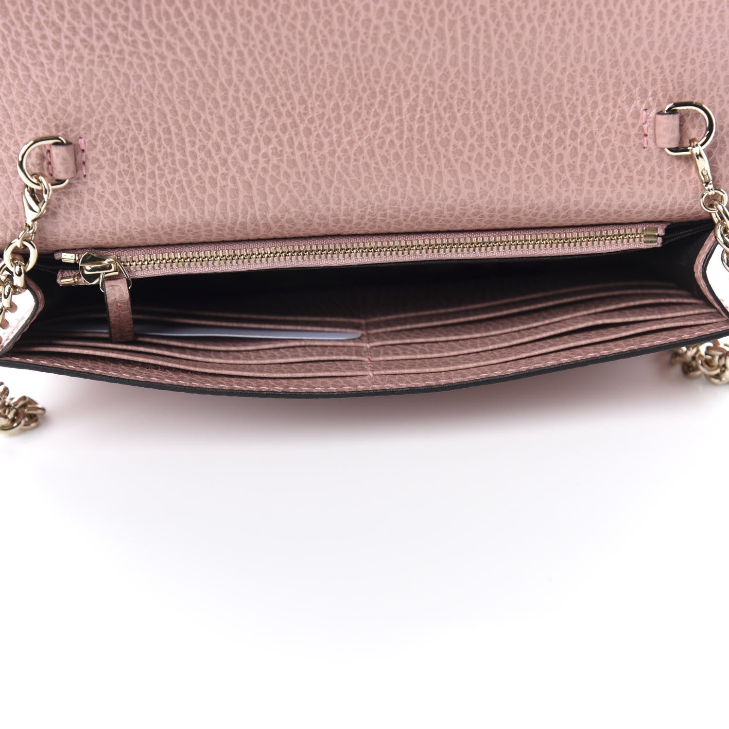 Gucci Dollar Calfskin Medium Betty Chain Wallet Soft Pink 5 of 11