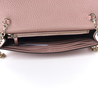 Gucci Dollar Calfskin Medium Betty Chain Wallet Soft Pink 5 of 11