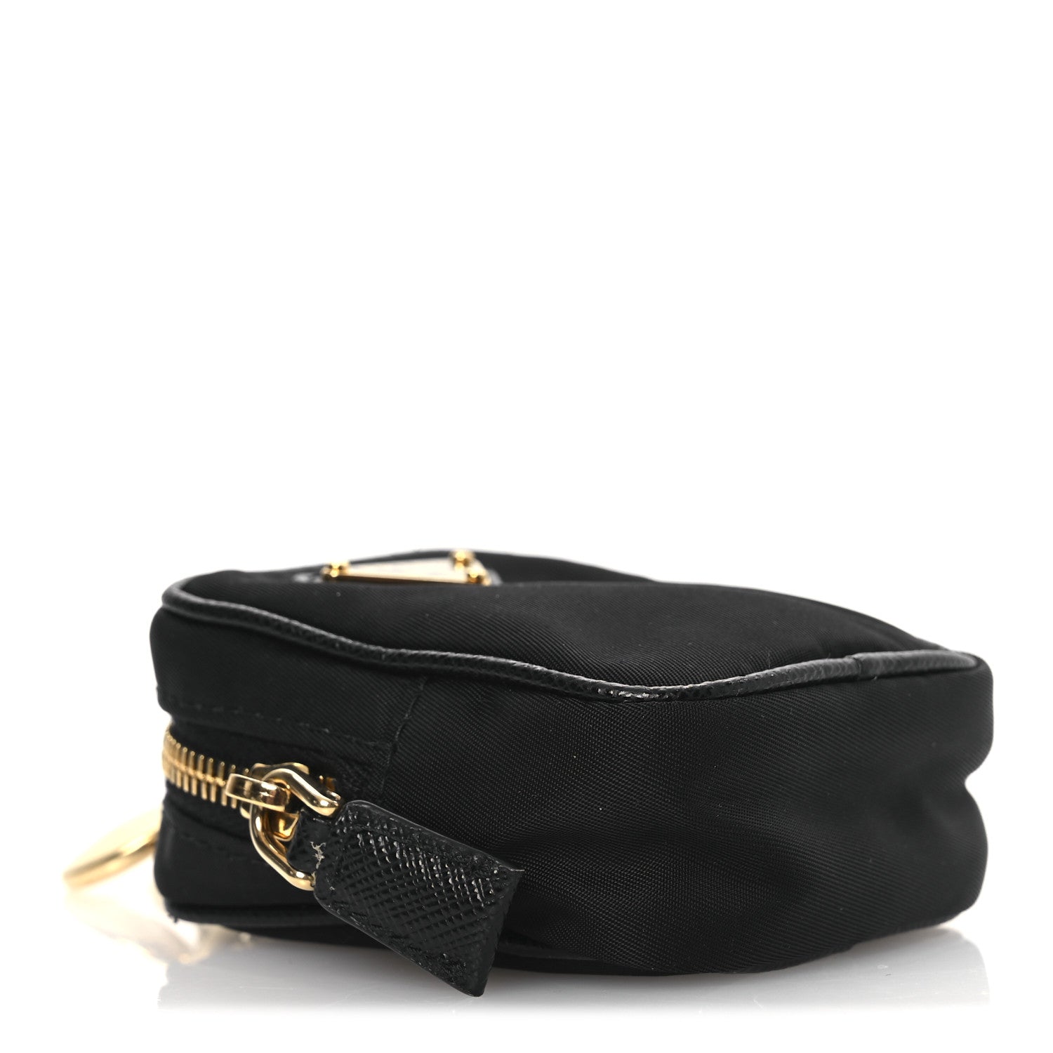 Prada Tessuto Nylon Saffiano Mini Pouch Black 4 of 10