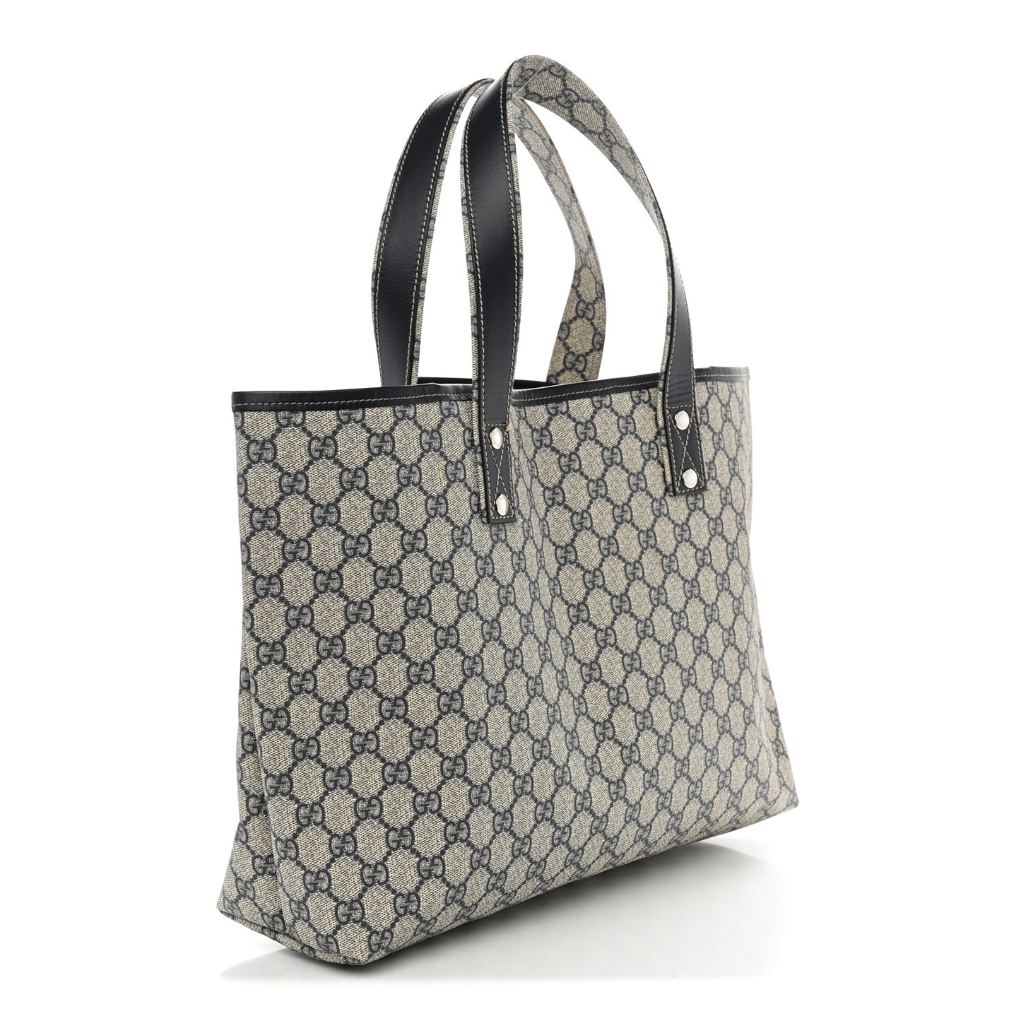 GG Plus Monogram Medium Signature Web Loop Tote Navy