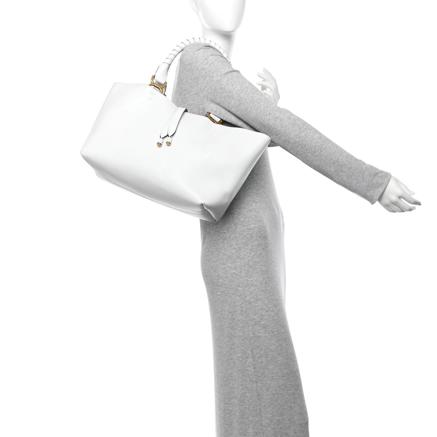 Chloe Calfskin Small Marcie Tote White 2 of 11