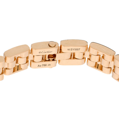 Cartier 18K Yellow Gold Panthere Maillon 3 Link Bracelet 16 3 of 4
