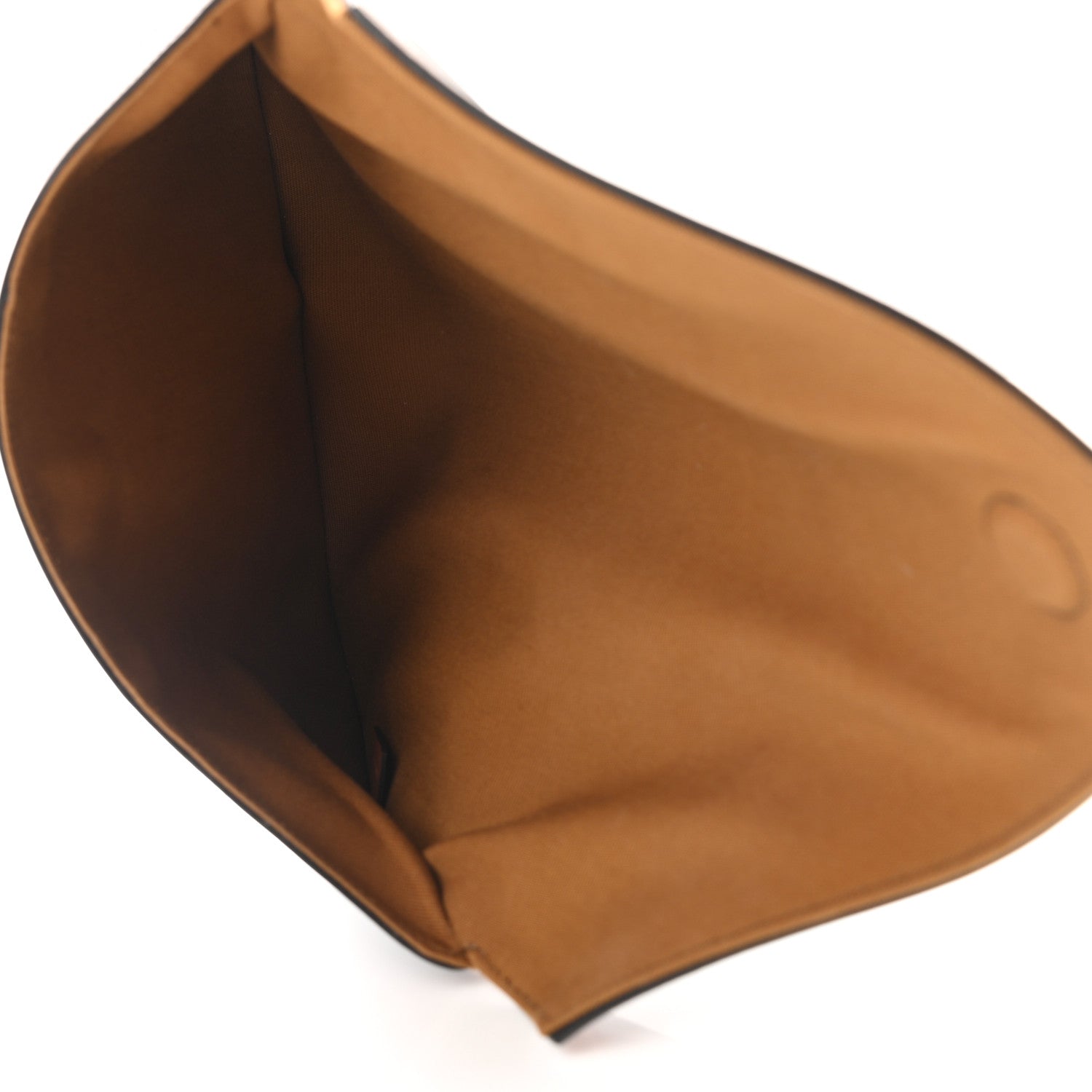 Celine Triomphe Canvas Calfskin Envelope Pouch Tan 5 of 6