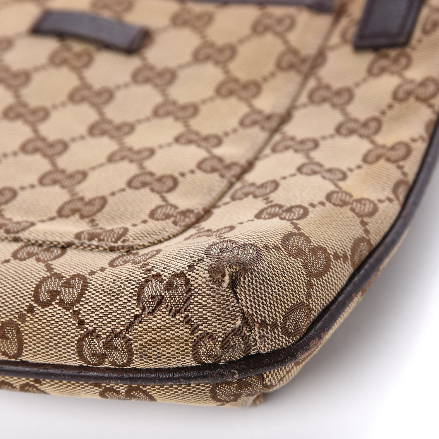 Gucci GG Plus Monogram Small Flat Messenger Bag Dark Brown 10 of 14
