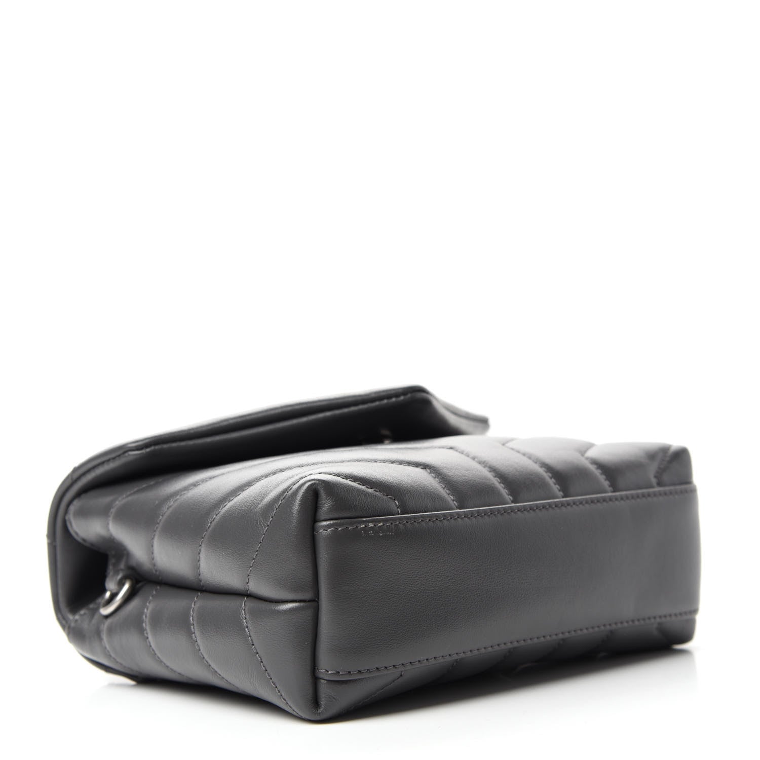 Saint Laurent Calfskin Y Quilted Monogram Toy Loulou Crossbody Bag Storm 4 of 14