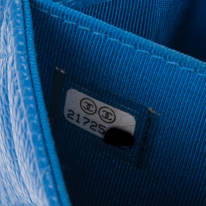 Chanel Caviar Quilted Card Holder Blue 8 of 8