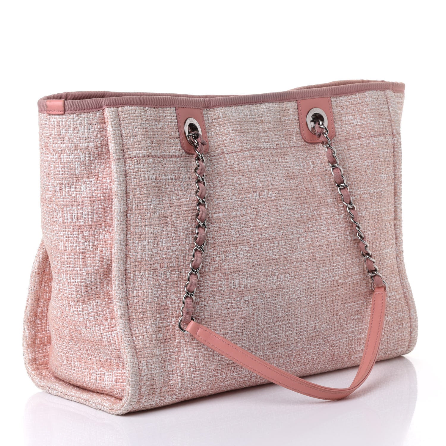 Chanel Canvas Small Deauville Tote Pink 2 of 4