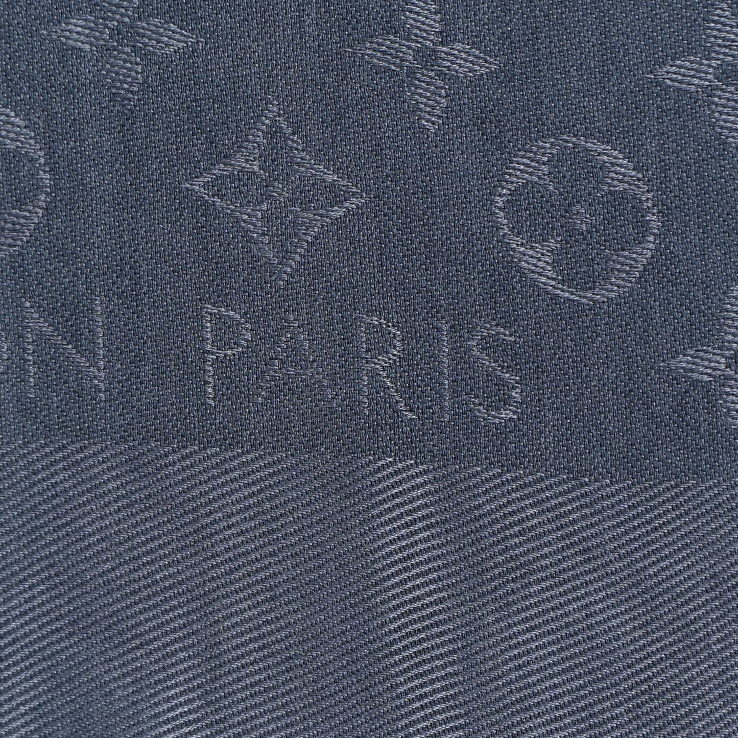 Silk Wool Monogram Denim Shawl Blue