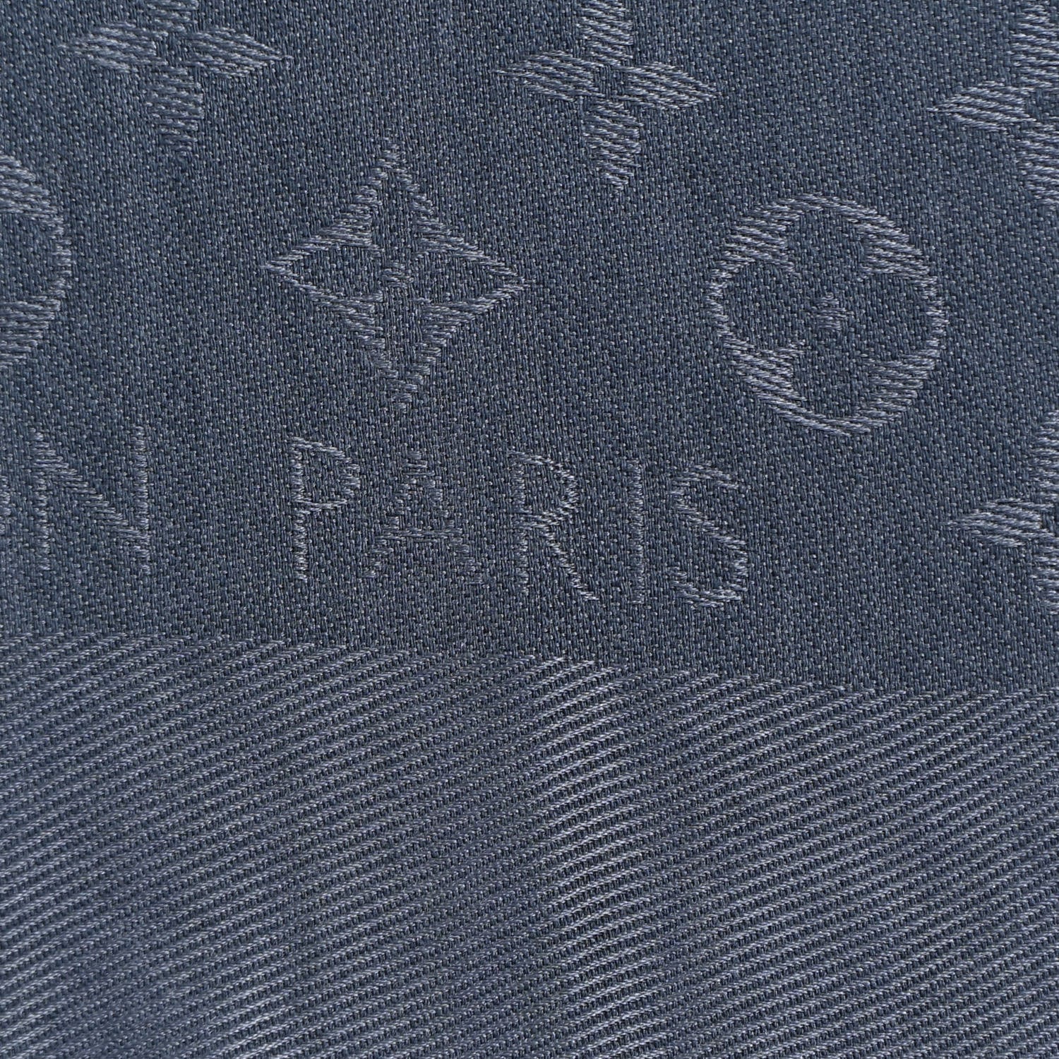 Louis Vuitton Silk Wool Monogram Denim Shawl Blue 4 of 6