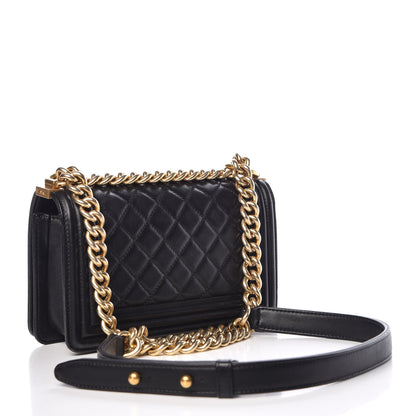 Chanel Lambskin Quilted Small Boy Flap Black 3 of 13