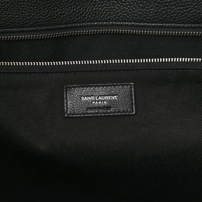 Saint Laurent Grained Calfskin Medium Souple Sac De Jour Duffle Black 6 of 12