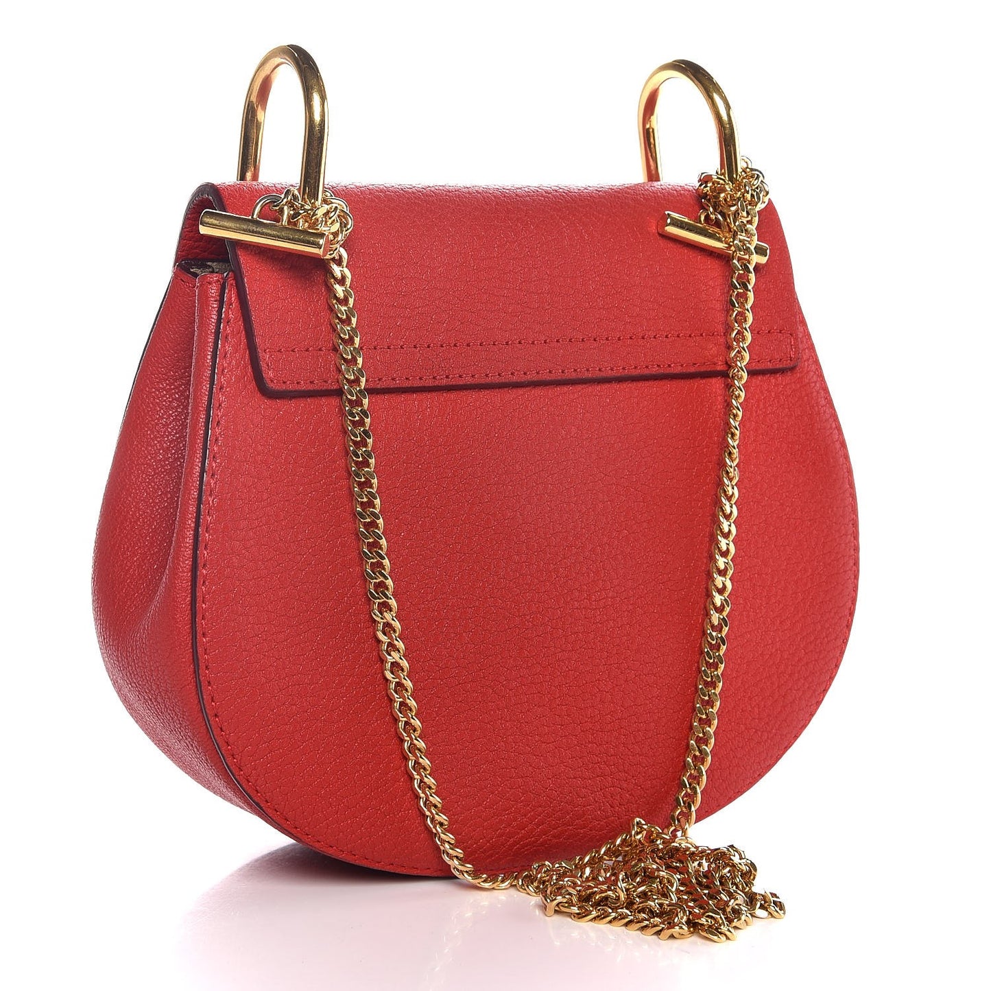 Grained Lambskin Mini Drew Shoulder Bag Plaid Red