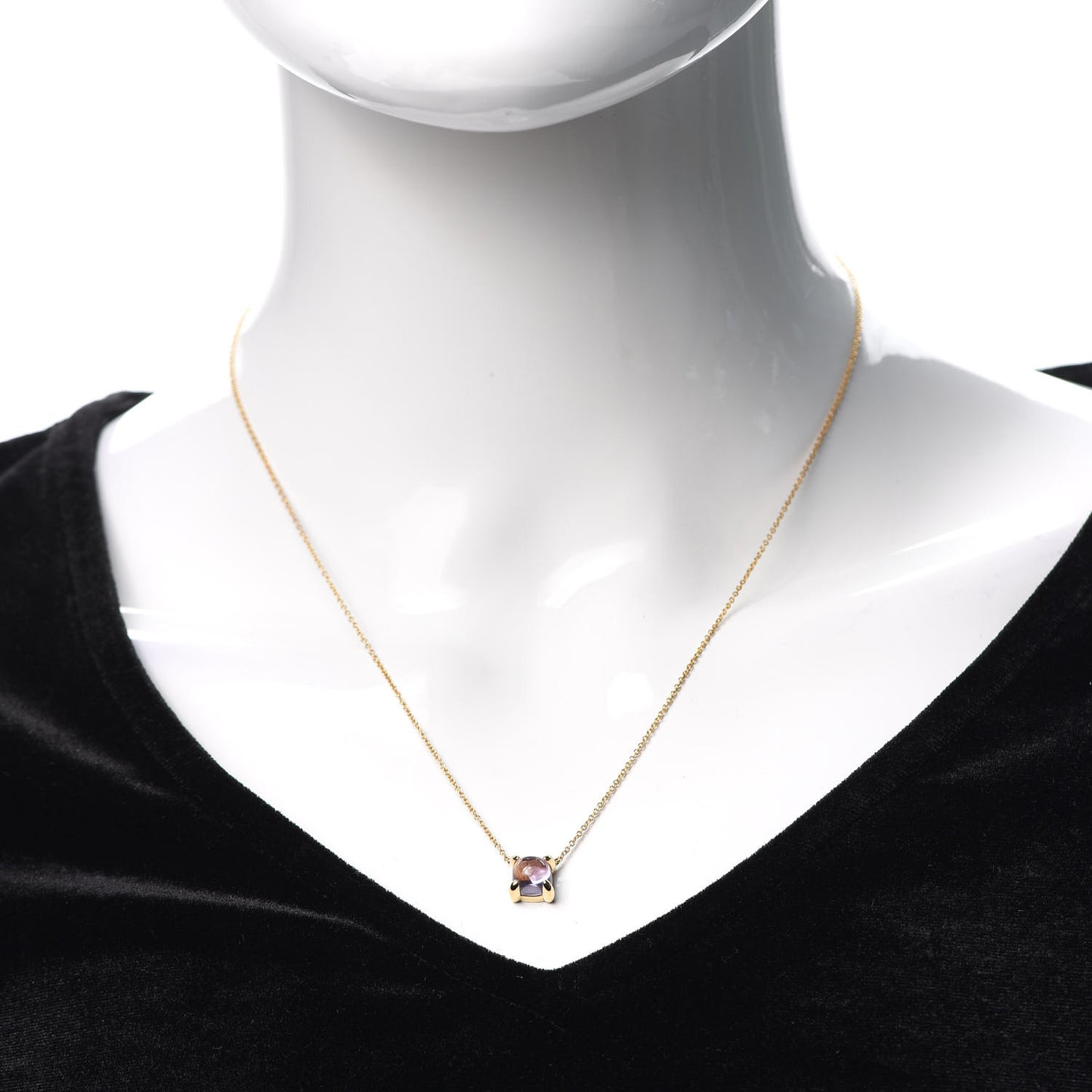 18K Yellow Gold Amethyst Paloma Picasso Sugar Stacks Pendant Necklace