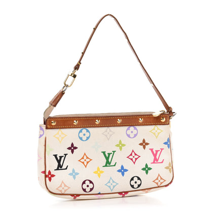 Louis Vuitton Monogram Multicolor Pochette Accessories White 3 of 11