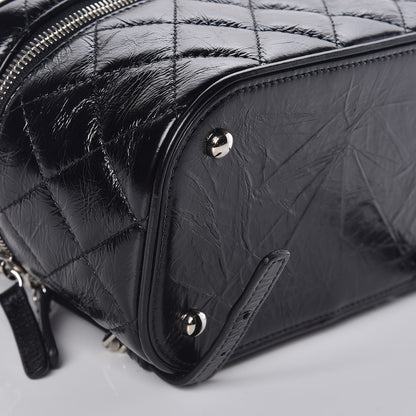 Chanel Crumpled Calfskin PVC Quilted Aquarium Backpack Black 5 of 9