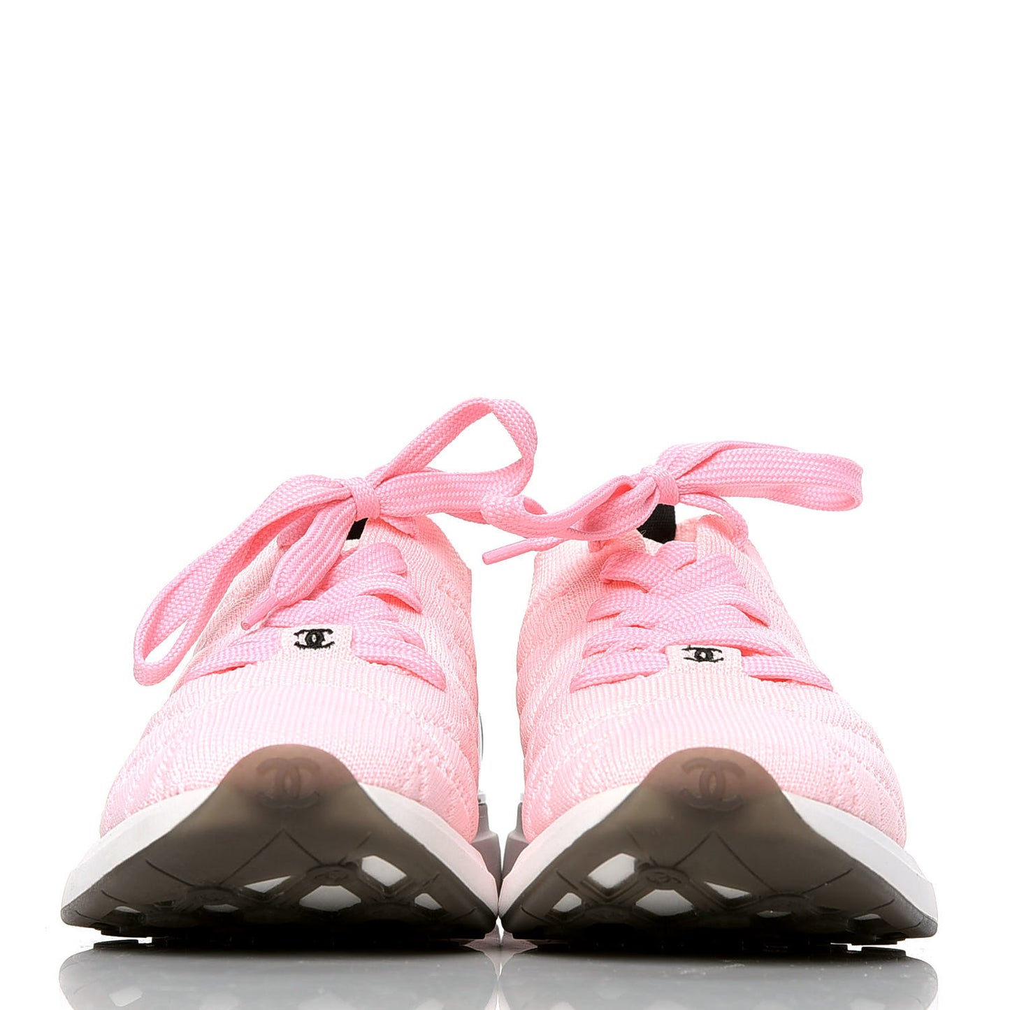 Mixed Fibers Quilted Womens CC Sneakers 39.5 Pink