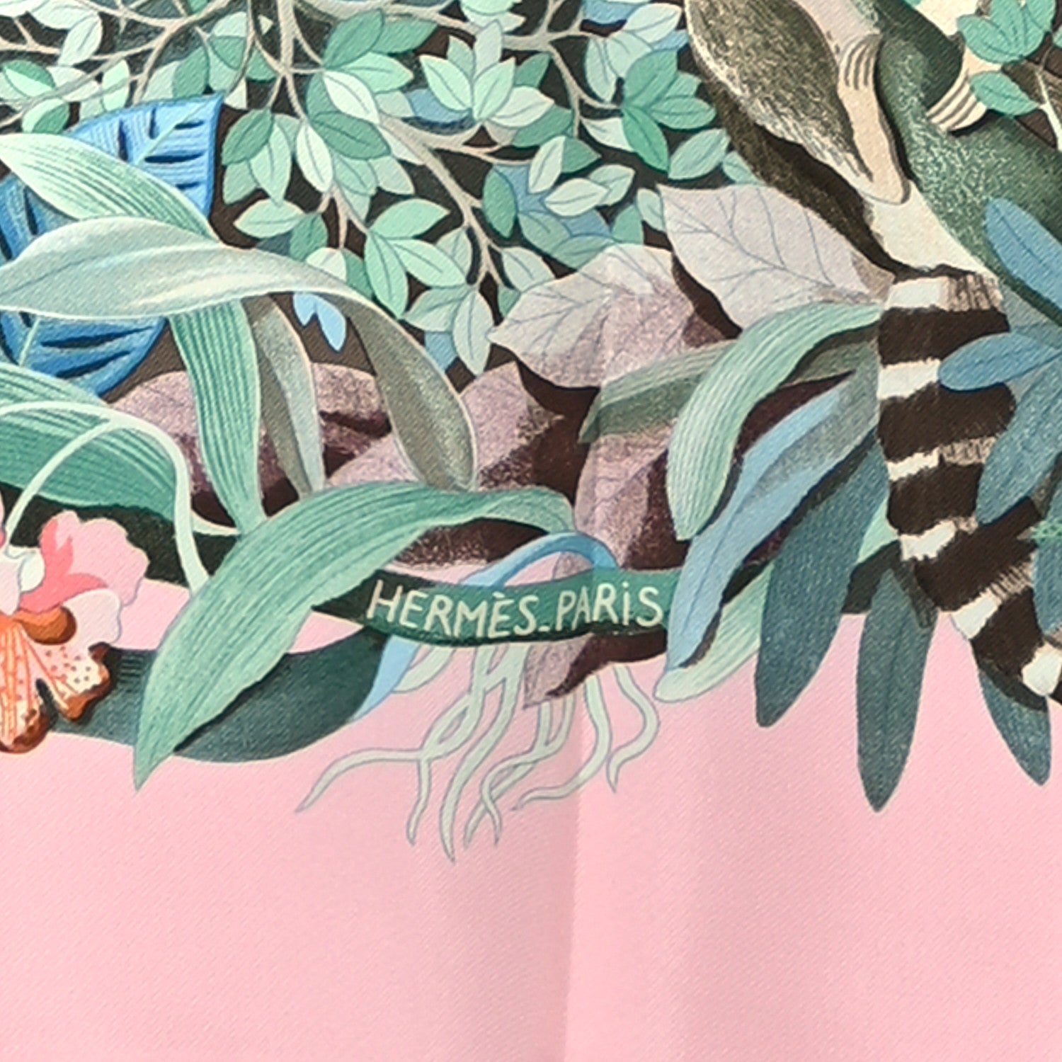 Hermes Silk Au Coeur de la Vie Scarf 90 Pink 2 of 3