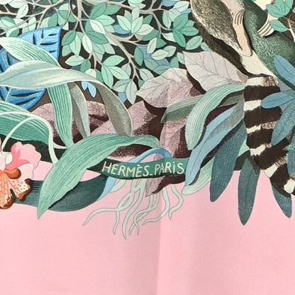 Hermes Silk Au Coeur de la Vie Scarf 90 Pink 2 of 3