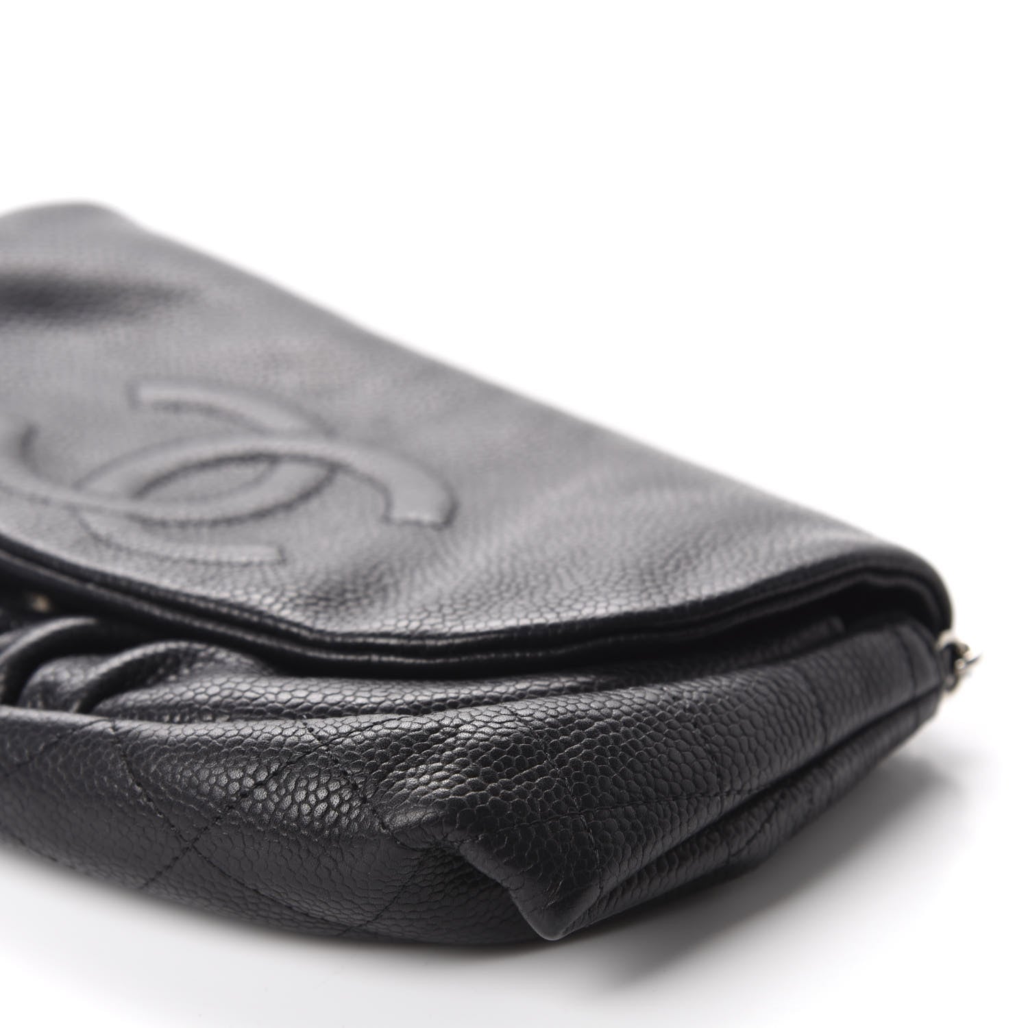 Chanel Caviar Half Moon Wallet On Chain WOC Black 7 of 12