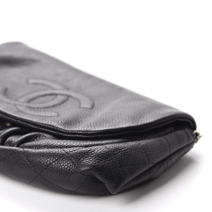 Chanel Caviar Half Moon Wallet On Chain WOC Black 7 of 12