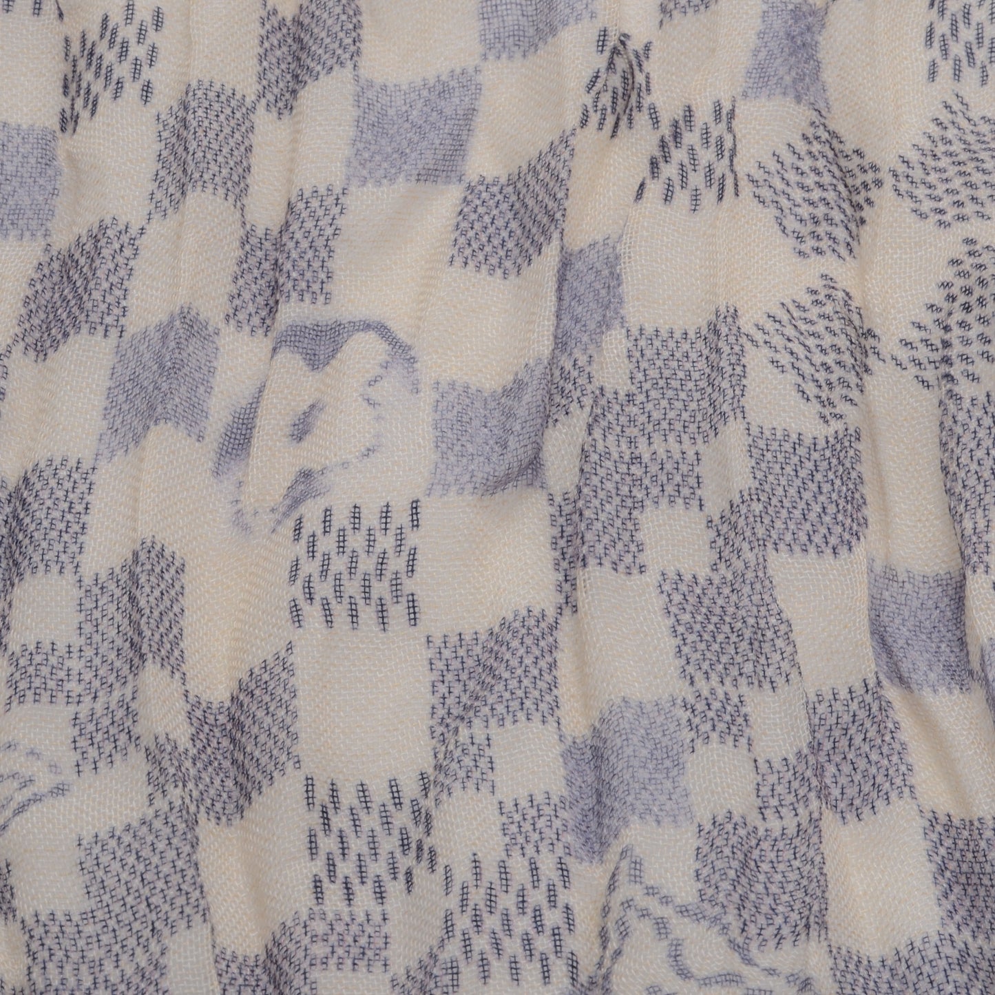 Cashmere Silk Damier Azur Stole