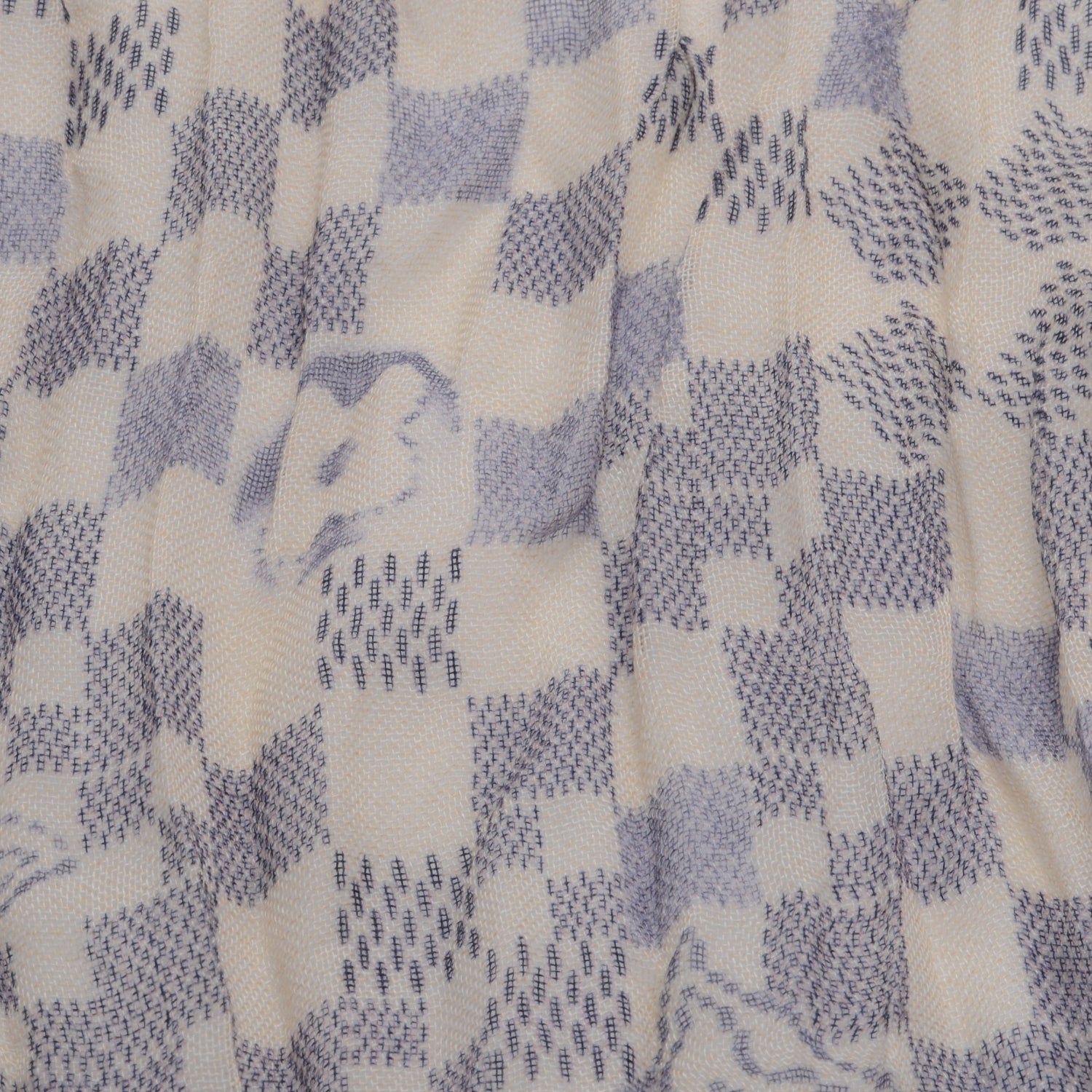 Louis Vuitton Cashmere Silk Damier Azur Stole 3 of 5