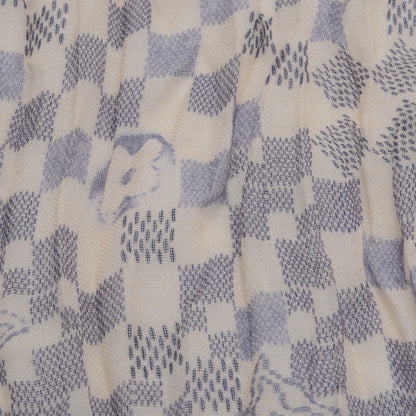 Louis Vuitton Cashmere Silk Damier Azur Stole 3 of 5