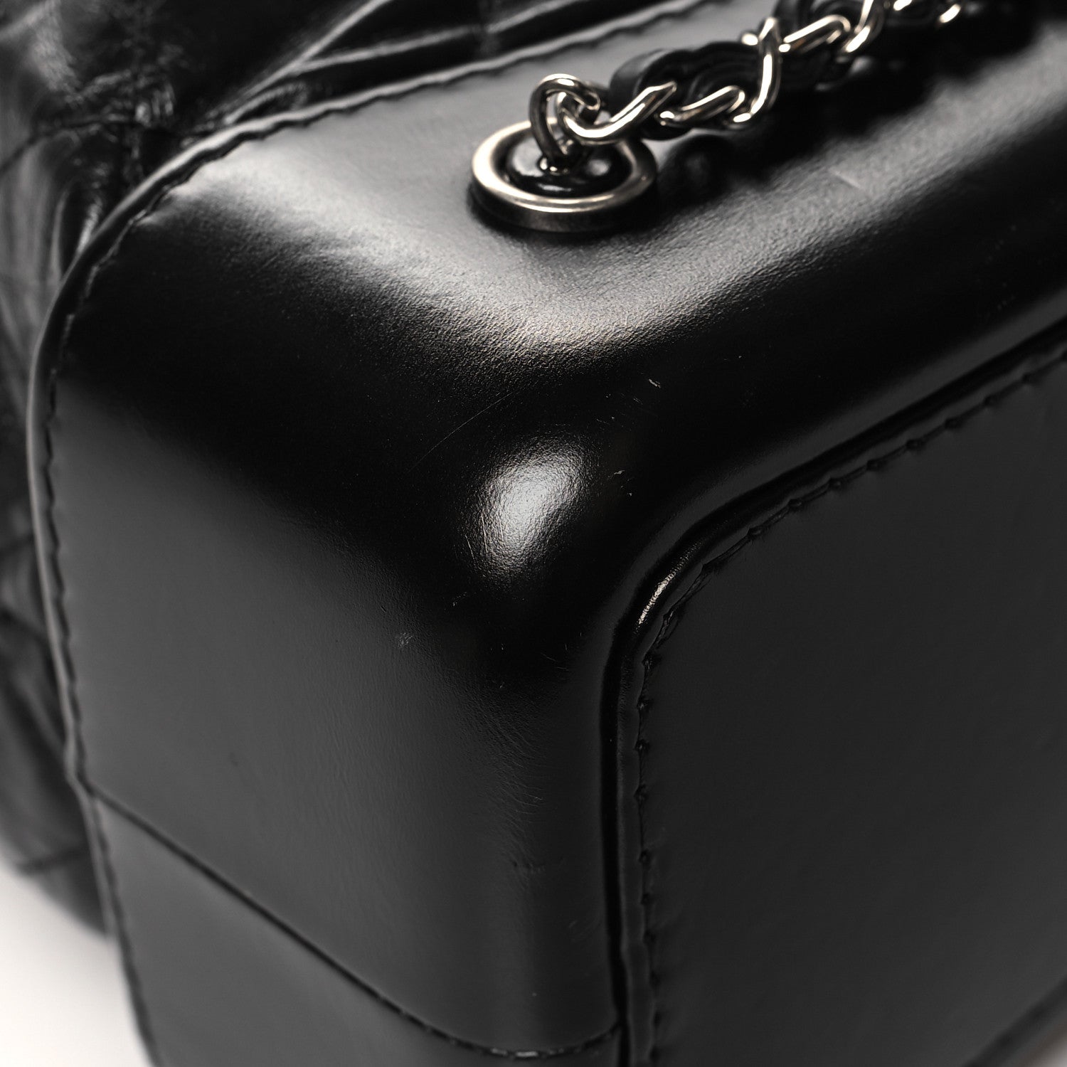 Chanel Aged Calfskin Quilted Gabrielle Backpack Black 11 of 14