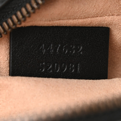 Gucci Calfskin Matelasse Small GG Marmont Chain Shoulder Bag Black 7 of 9
