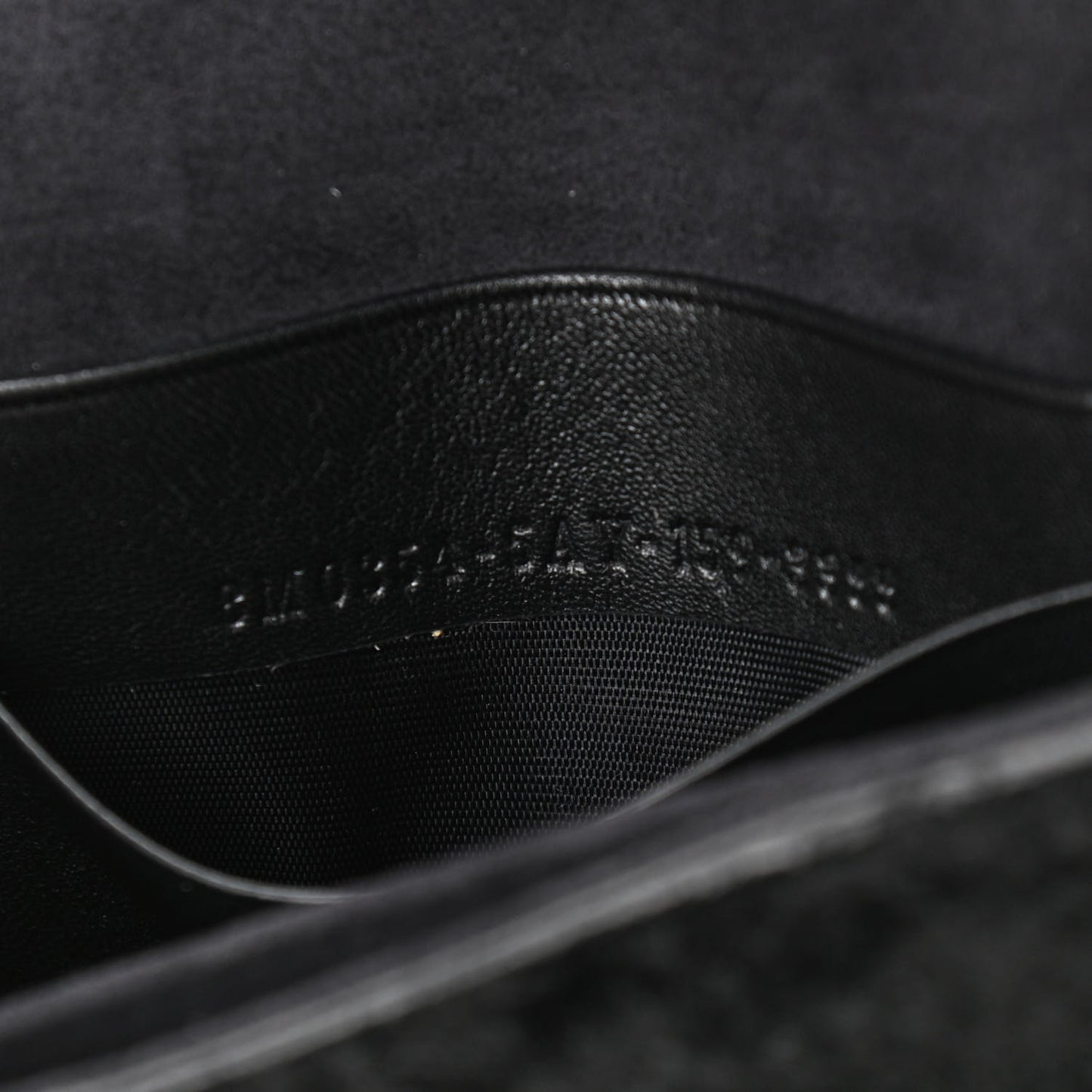 Shearling Shiny Nappa Micro Baguette Black