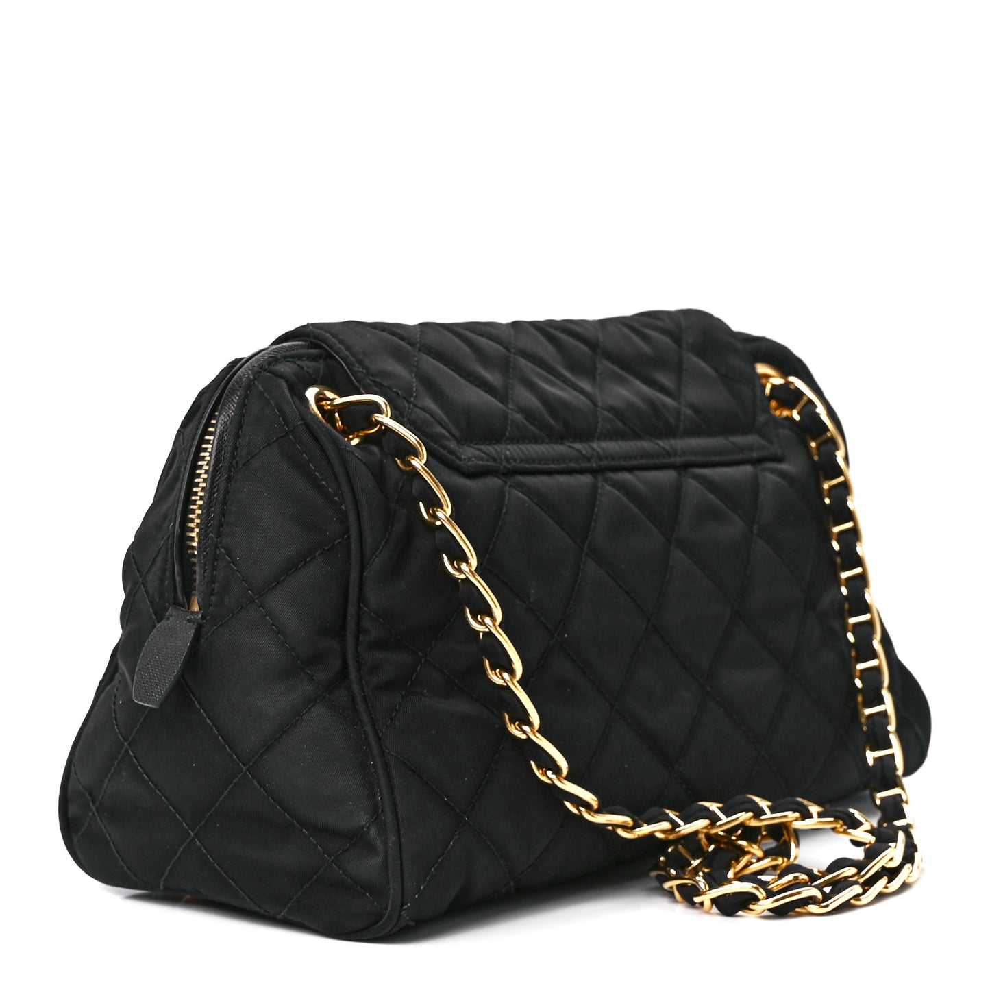 Nylon Tessuto Impuntu Quilted Flap Black
