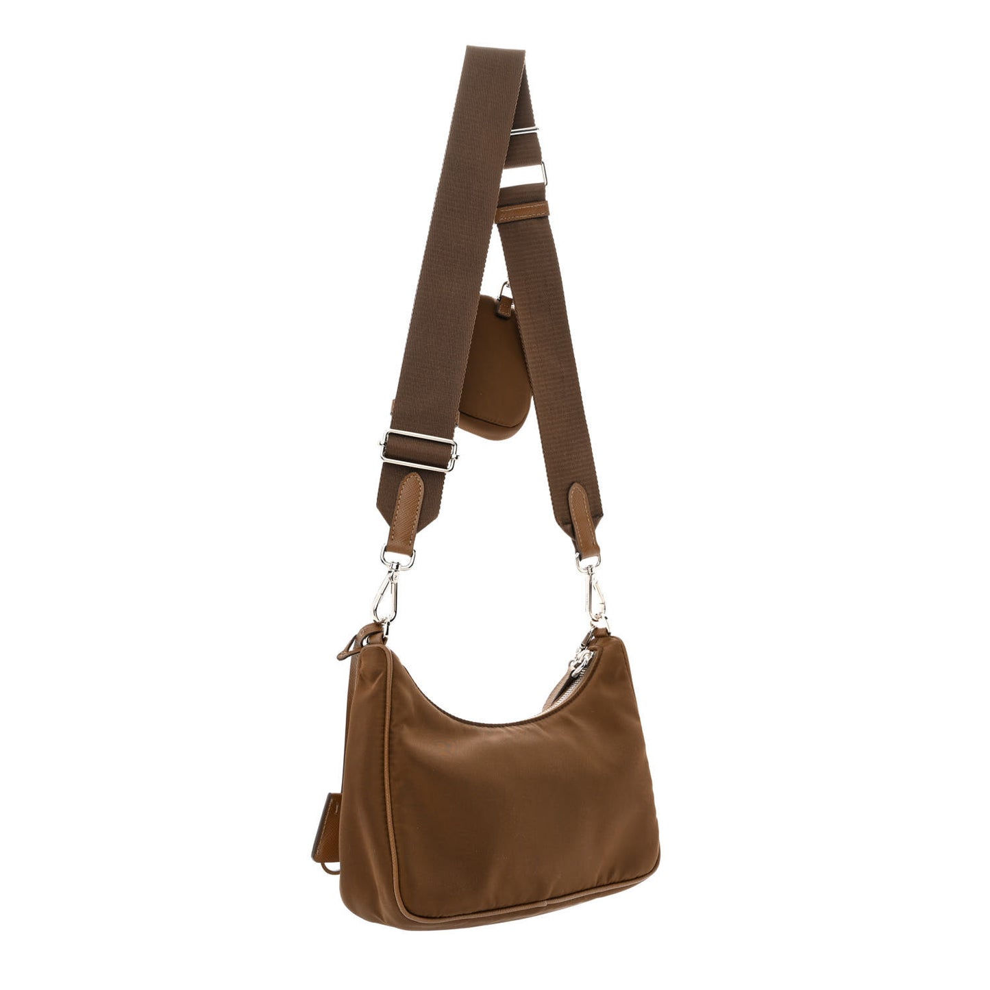 Tessuto Nylon Saffiano Re-Edition 2005 Shoulder Bag Cacao