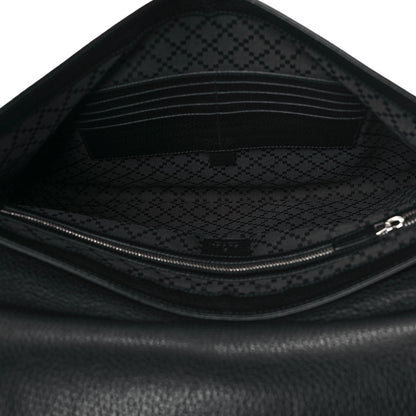Gucci Pebbled Calfskin Large Portfolio Clutch Black 5 of 9