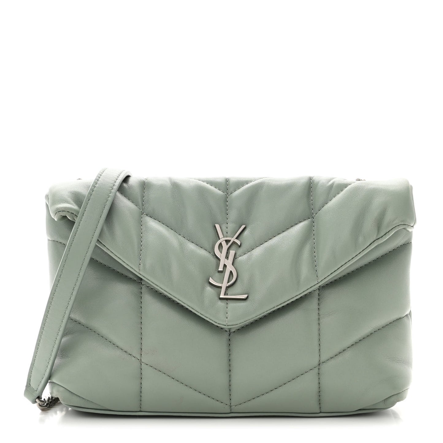 Lambskin Quilted Toy Loulou Puffer Monogram Chain Satchel Mint