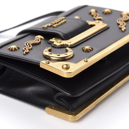 Prada City Calf Saffiano Cahier Astrology Bag Black 6 of 10
