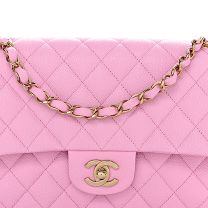 Chanel Caviar Quilted Medium Double Flap Pink 8 of 10