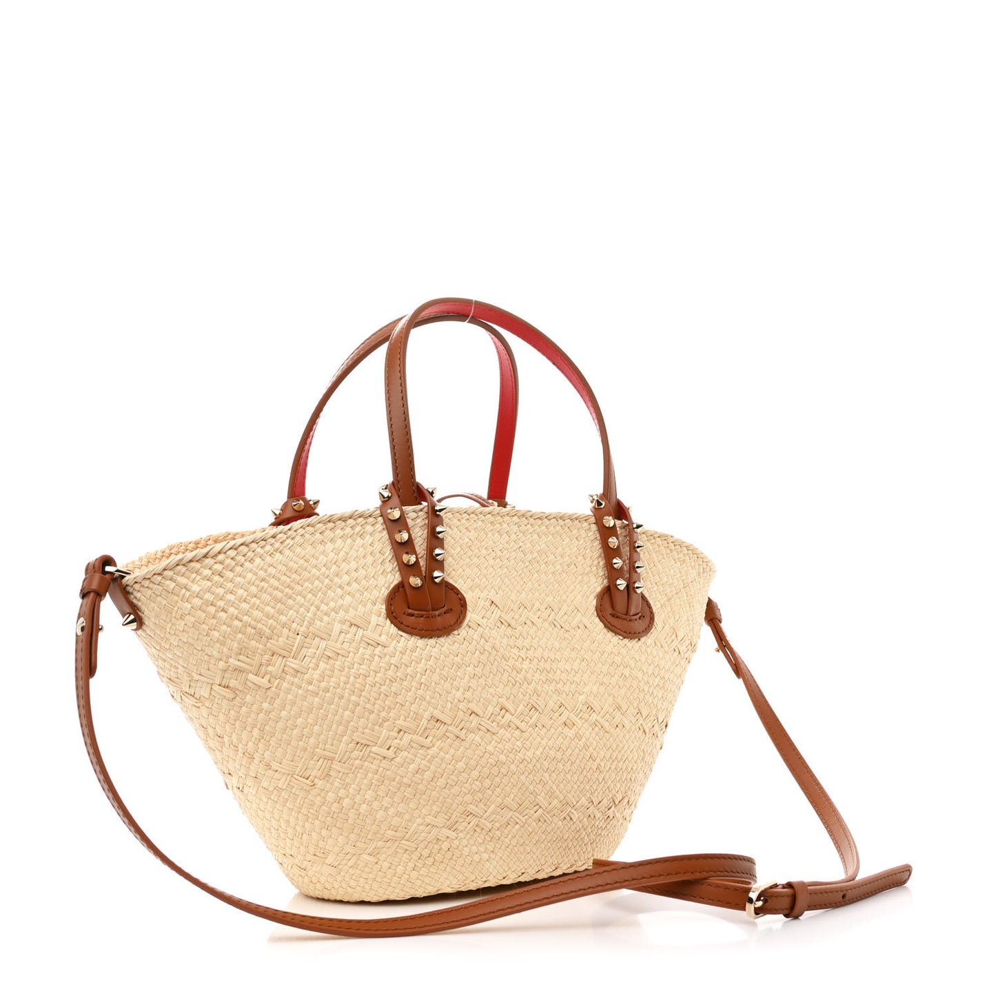 Calfskin Raffia Mini Cabata Tote Natural Cuoio