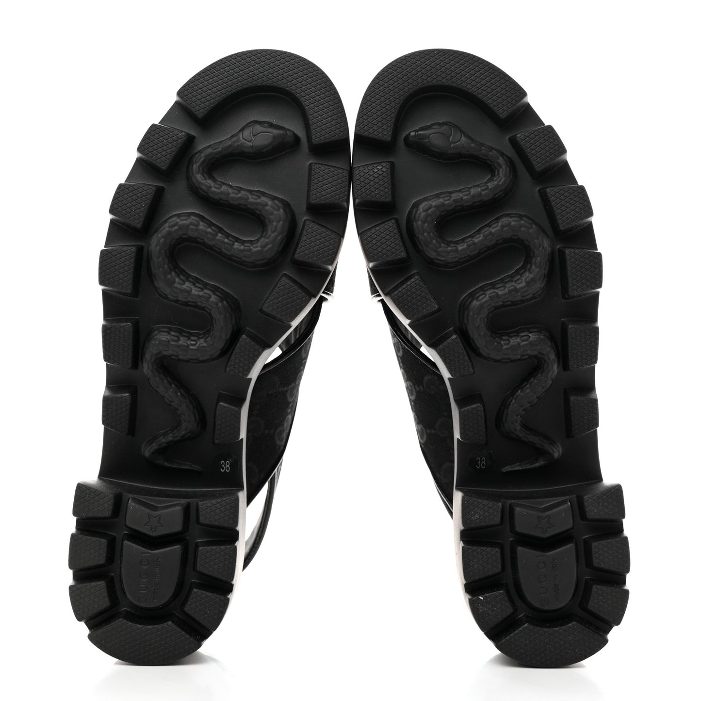 Monogram Granada Kid Trip 40/72mm Lug Sole Sandals 38 Black