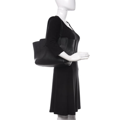 Gucci Pebbled Calfskin Small Swing Tote Black 2 of 9