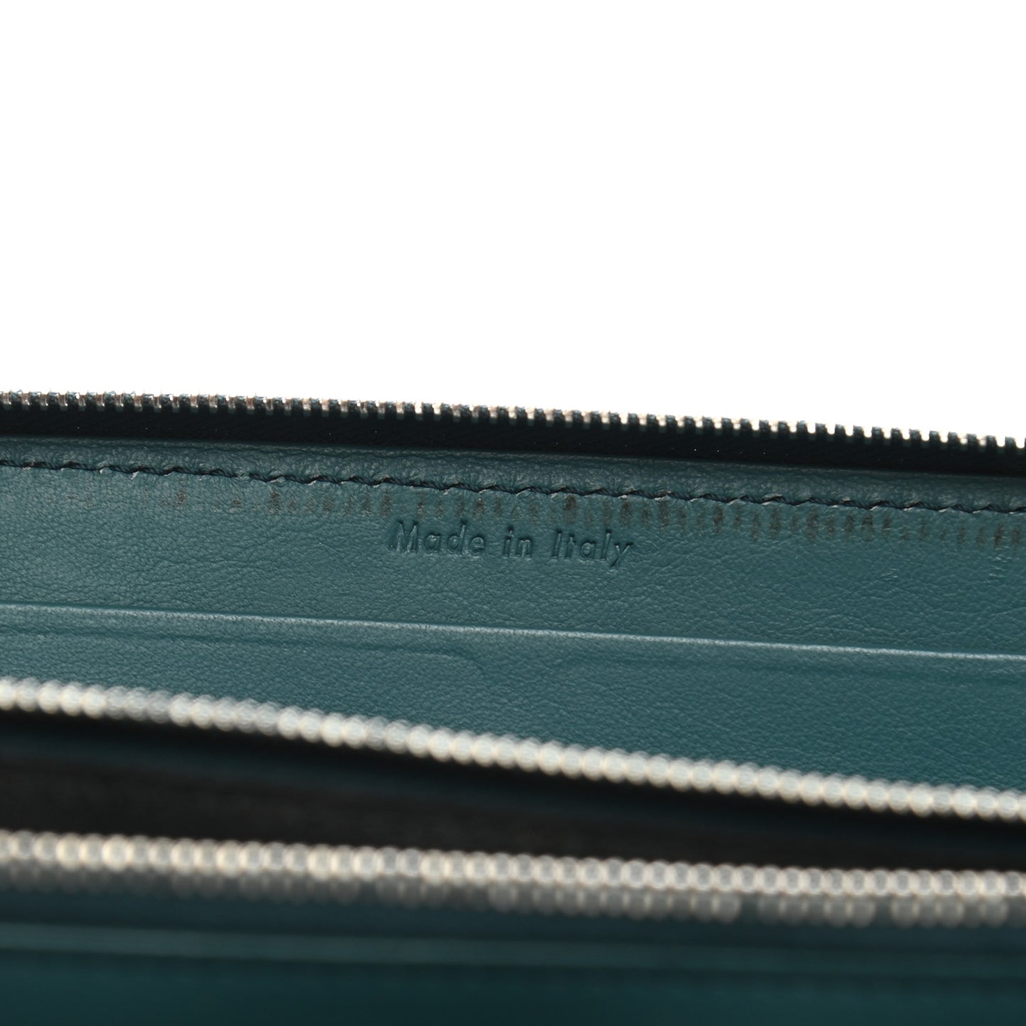 Lambskin Large Zip Around Multifunction Wallet Ocean Black