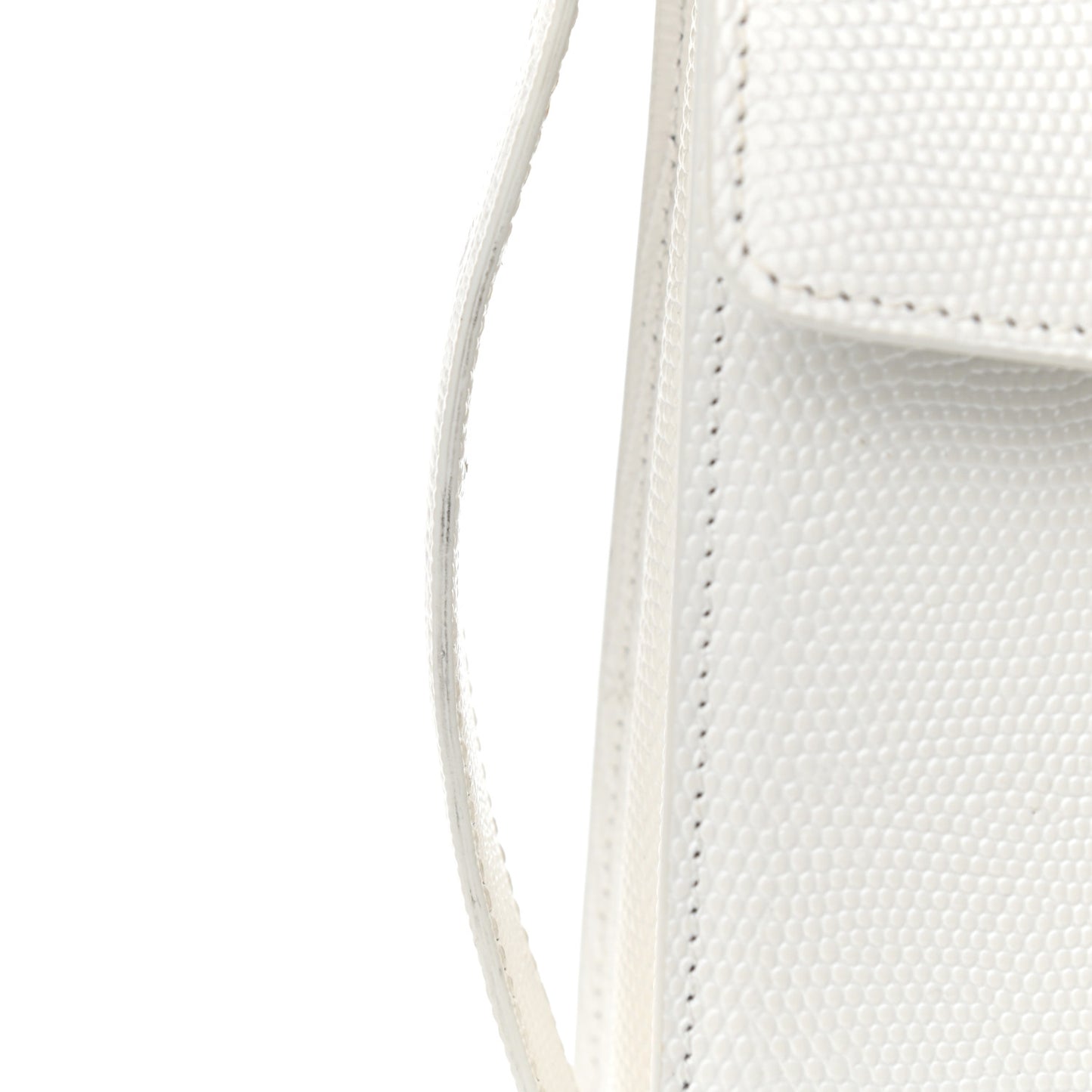 Patent Calfskin Lizard Embossed Medium Ghost Shoulder Bag Optic White