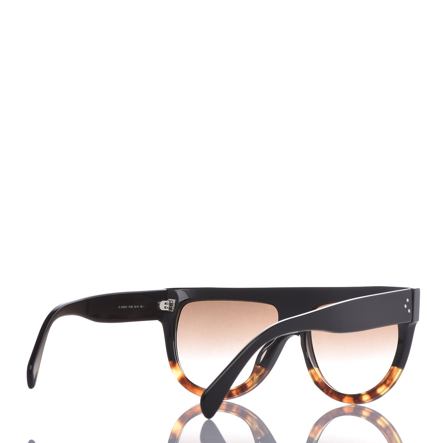 Celine Shadow Sunglasses CL 41026/S Black Havana 2 of 7