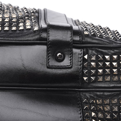 Burberry Prorsum Calfskin Studded Knight Satchel Black 11 of 14