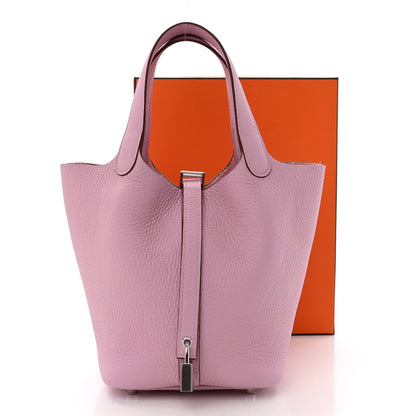 Hermes Taurillon Clemence Picotin Lock 18 PM Mauve Sylvestre 11 of 11