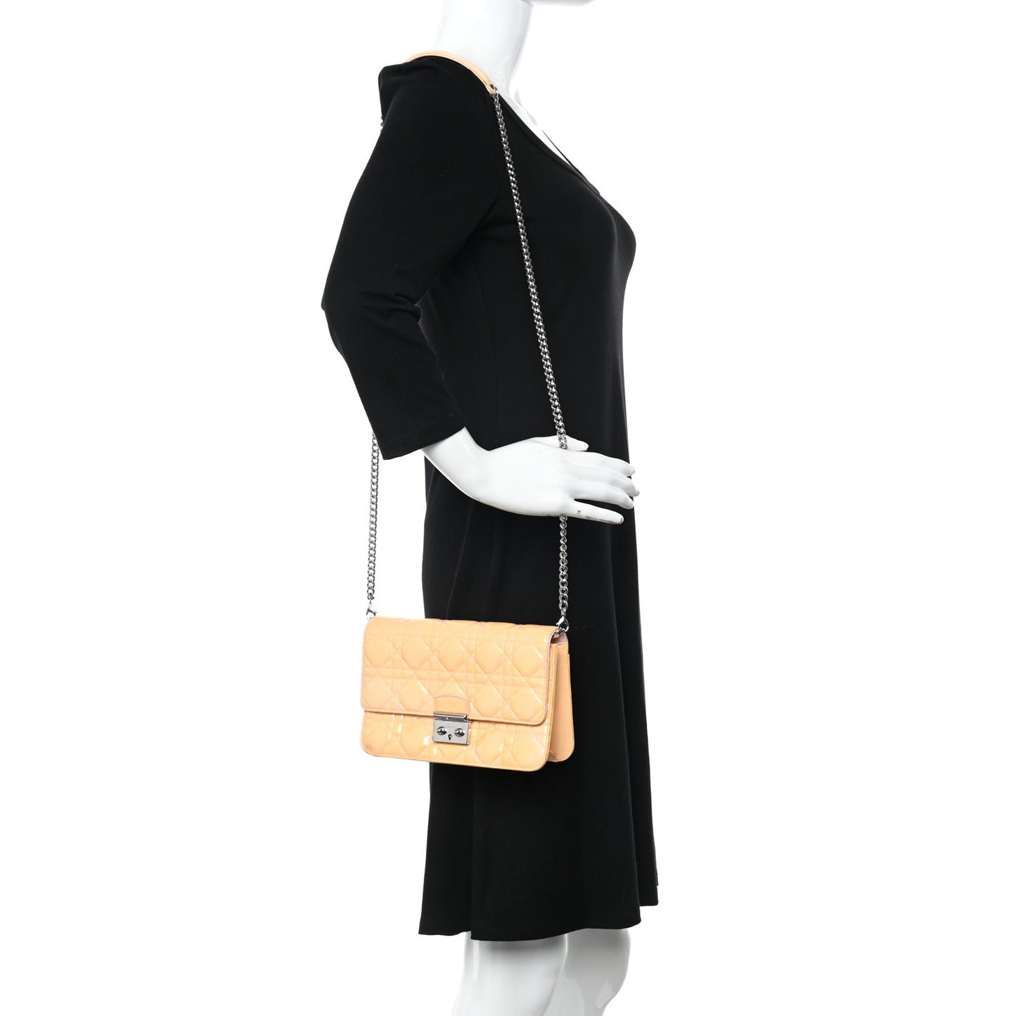 Patent Cannage Miss Dior Promenade Pouch Pink