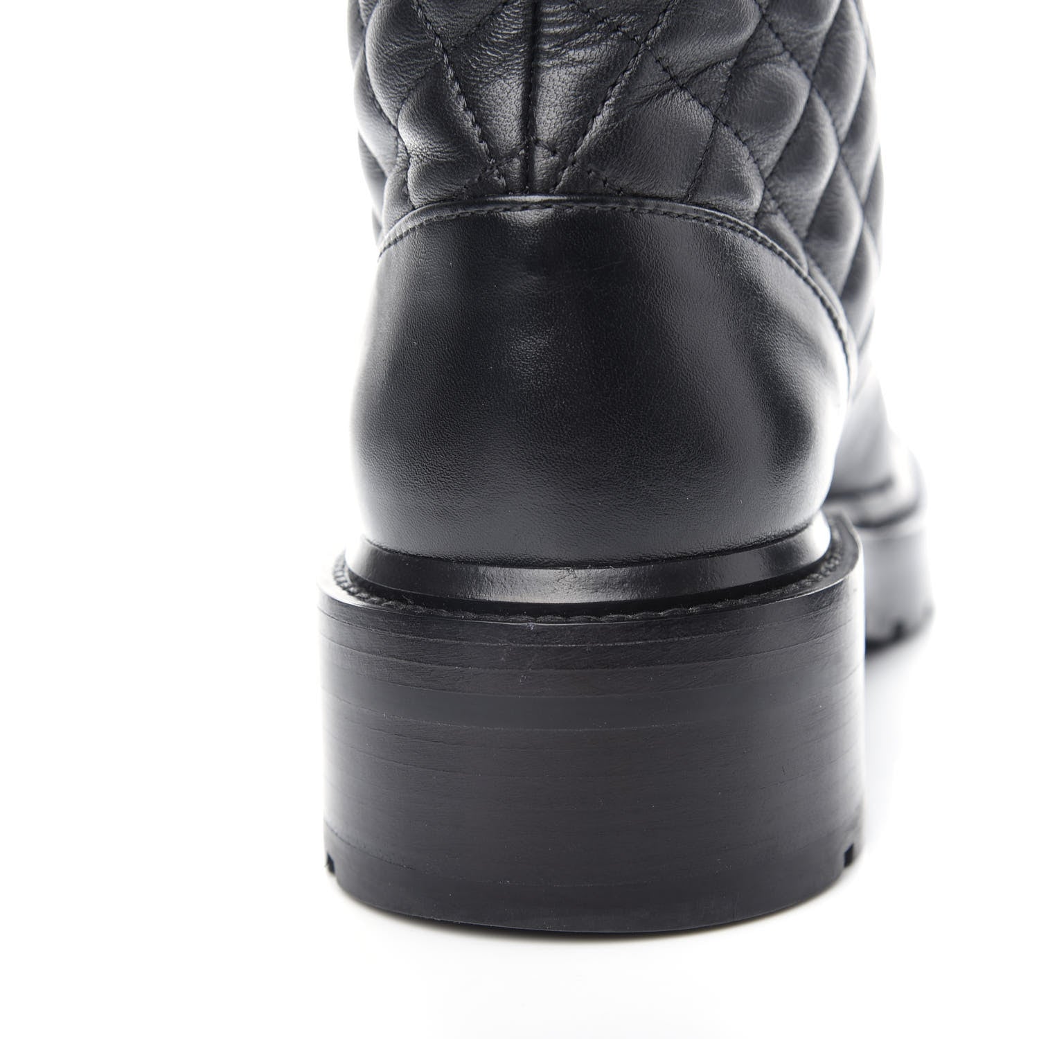 Chanel Lambskin Calfskin Quilted Lace Up Combat Boots 40 Black 13 of 13