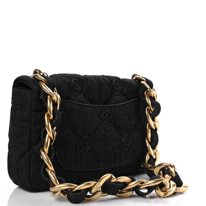 Chanel Denim Quilted Medium Funky Town Flap Black 3 of 8